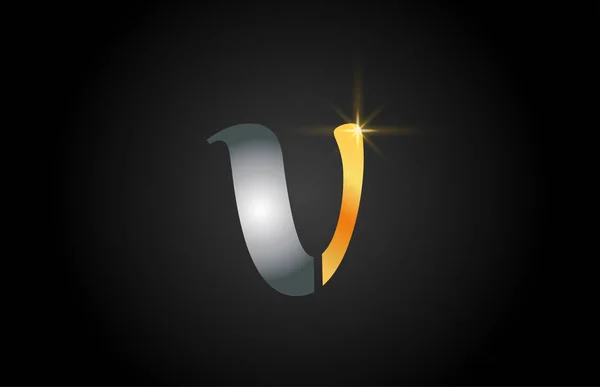 V дизайн логотипу золотої літери, що підходить для компанії — стоковий вектор
