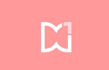 logo simgesi tasarımı için pembe beyaz alfabe harfi h