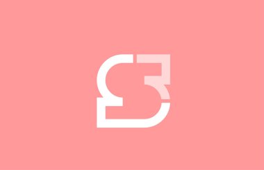 logo simgesi tasarımı için pembe beyaz alfabe s harfi