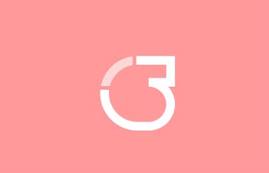 logo simgesi tasarımı için pembe beyaz sayı 6