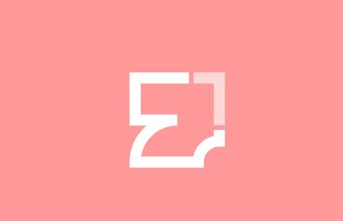 logo simgesi tasarımı için pembe beyaz sayı 7