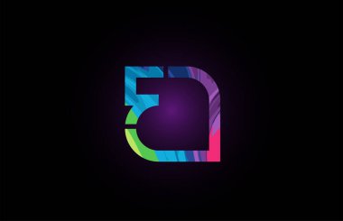 şirket logosu simgesi için renkli alfabe harfi a