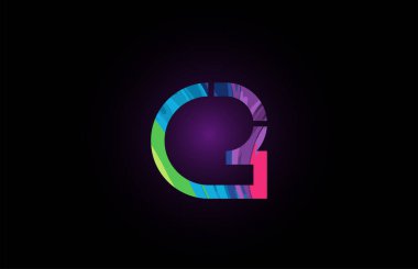 şirket logosu simgesi için renkli alfabe harfi e