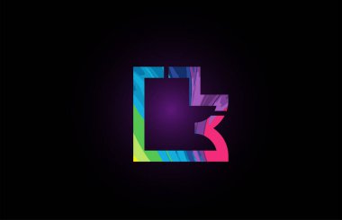 şirket logosu simgesi için renkli alfabe harfi k