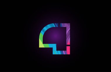 şirket logo simgesi için renkli sayı 4