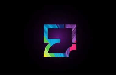 şirket logo simgesi için renkli sayı 7