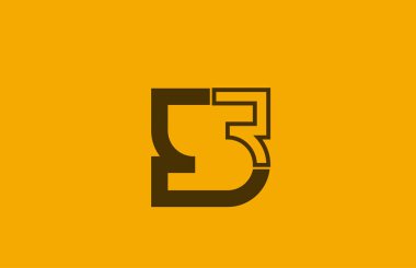 şirket logosu simgesi için 5 numaralı sarı kahverengi çizgi