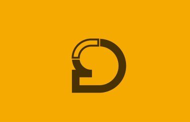 şirket logosu simgesi için 9 numara sarı kahverengi çizgi