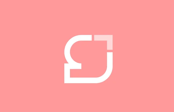 Roze wit alfabet letter g voor logo pictogram ontwerp — Stockvector