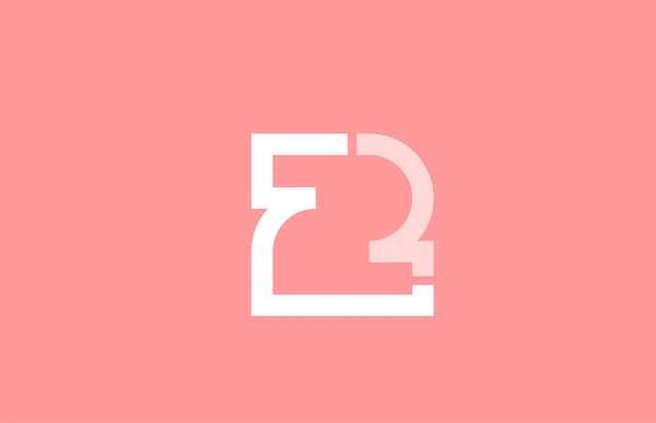 Rosa número branco 2 para design de ícone do logotipo —  Vetores de Stock