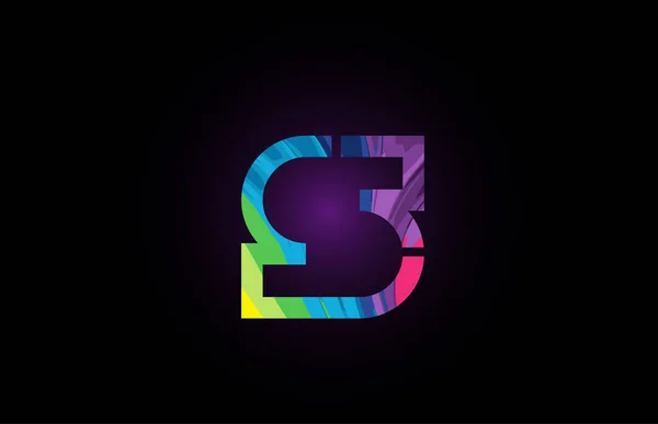 Färgade alfabetet bokstaven s för företagets logotyp ikon — Stock vektor