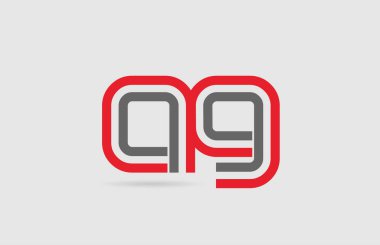 simge tasarımı için kırmızı gri alfabe harfi logo kombinasyonu Ag A G