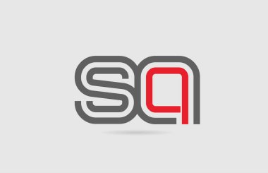 simge tasarımı için kırmızı gri alfabe harf logosu kombinasyonu Sa S A