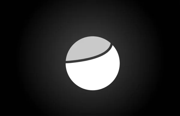 Fekete-fehér O betű logó ábécé ikonra — Stock Vector