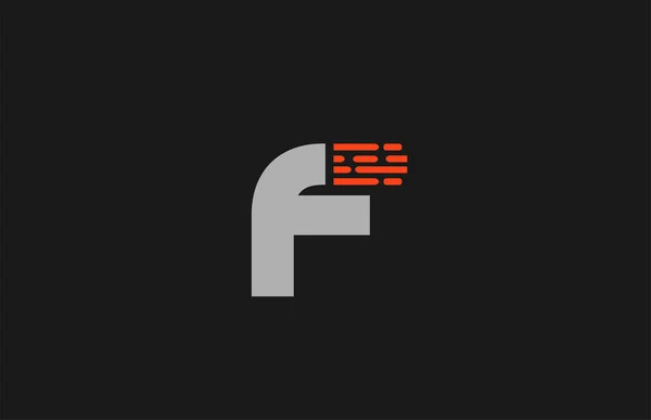 F laranja cinza pontos número para o logotipo da empresa —  Vetores de Stock