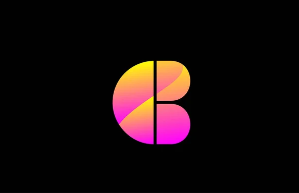 Розовый алфавит буква С для дизайна логотипа компании — стоковый вектор