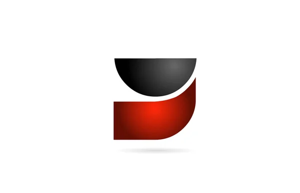 Y letter logo alfabet voor icoon ontwerp in rood grijze kleuren — Stockvector