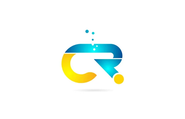 文字の組み合わせcr c rオレンジブルーアルファベット用会社ロゴ — ストックベクタ