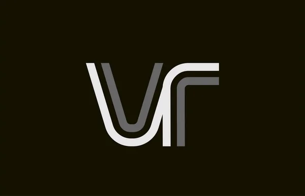 Linha preta e branca VR V R letra logotipo alfabeto combinação —  Vetores de Stock