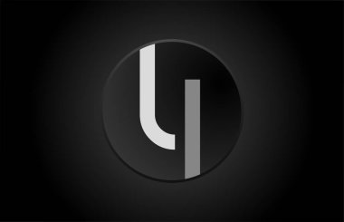 siyah ve beyaz alfabe harfi u daire logo simgesi tasarımı