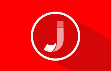 Şirket simgesi tasarımı için uzun gölge J harfi alfabesi