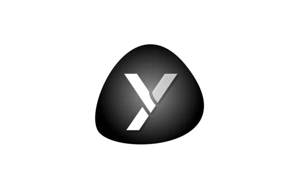 Y Buchstabe Buchstabe Logo für Firmensymbol Design in schwarz und weiß — Stockvektor