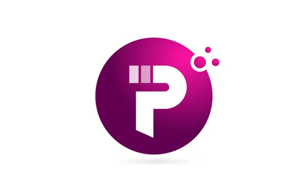 Letter P logo alfabet bol voor bedrijfslogo icoon ontwerp in pi — Stockvector