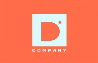 D beyaz turuncu alfabe harf simgesi şirket ve iş dünyası için nokta dizaynlı simge