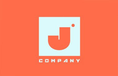 Şirket ve iş dünyası için nokta dizaynlı J beyaz turuncu harf simgesi simgesi