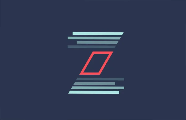 Blauw Rood Alfabet Letter Logo Pictogram Voor Bedrijf Bedrijf Met — Stockvector