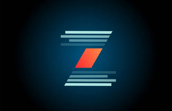 Orange Blue Alphabet Letter Logo Icon Business Company Line Design — Stock Vector