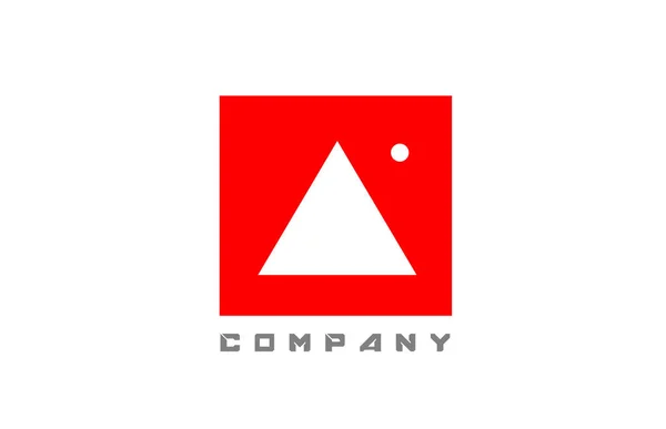 Rouge Blanc Une Icône Logo Lettre Alphabet Pour Entreprise Les — Image vectorielle