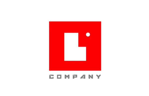 Vermelho Branco Alfabeto Letra Logotipo Ícone Para Empresa Negócios Com —  Vetores de Stock
