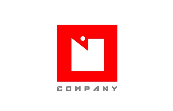 Rojo Blanco Alfabeto Letra Icono Del Logotipo Para Empresa Negocio — Vector de stock