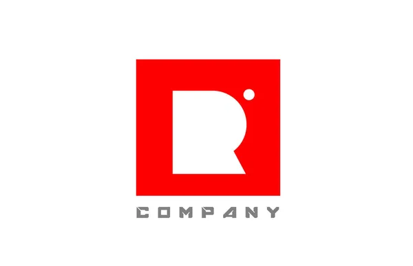 Rot Weiß Alphabet Buchstabe Logo Symbol Für Unternehmen Und Unternehmen — Stockvektor