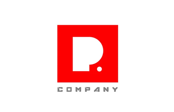 Rouge Blanc Alphabet Lettre Logo Icône Pour Entreprise Les Affaires — Image vectorielle