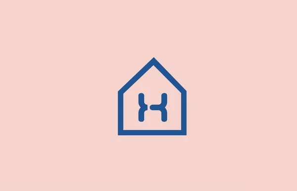带有室内设计的企业和公司的蓝色粉红字母图标 — 图库矢量图片