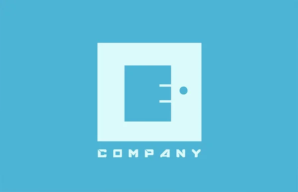 Blå Vit Alfabet Bokstav Logotyp Ikon För Företag Och Företag — Stock vektor