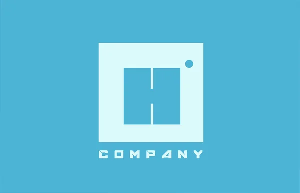 Ícone Branco Azul Logotipo Letra Alfabeto Para Empresa Negócios Com — Vetor de Stock