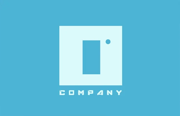 Blue White Alphabet Letter Logo Icon Company Business Dot Design — стоковый вектор