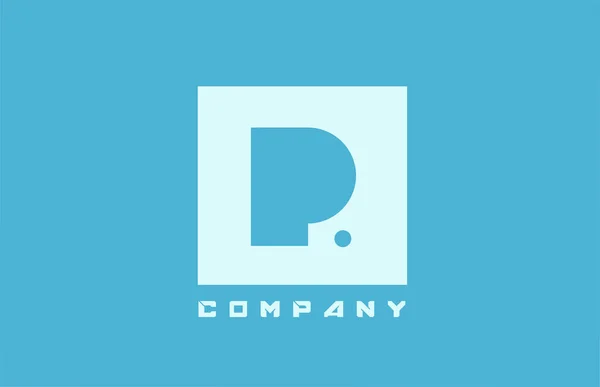 Bleu Blanc Alphabet Lettre Logo Icône Pour Entreprise Les Affaires — Image vectorielle