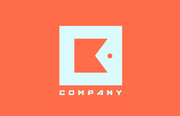 Lettre Alphabet Blanc Orange Icône Logo Pour Entreprise Les Affaires — Image vectorielle