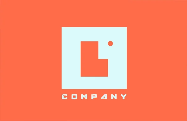 Icono Letra Alfabeto Naranja Blanco Logotipo Para Empresa Negocio Con — Vector de stock