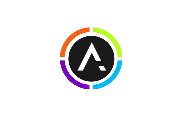 Alphabet Coloré Lettre Logo Icône Design Pour Les Entreprises Les — Image vectorielle