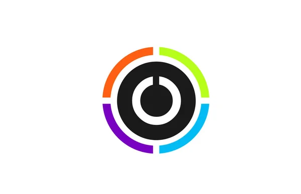 Couleur Lettre Alphabet Logo Icône Design Pour Les Entreprises Les — Image vectorielle