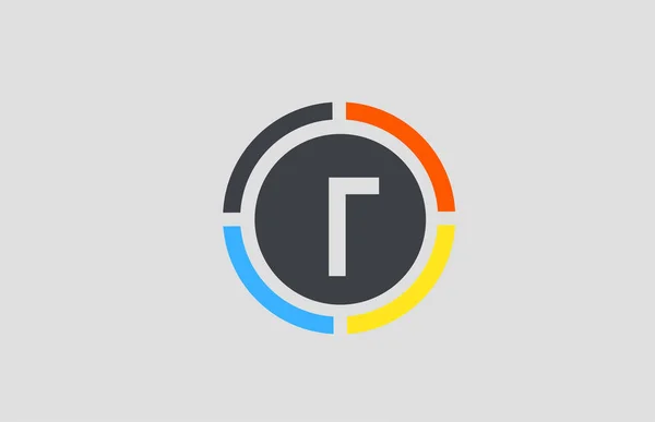Gelb Orange Blau Alphabet Buchstabe Logo Für Unternehmen Und Unternehmen — Stockvektor
