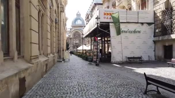 Boekarest Roemenië Juni 2020 Video Van Wandelen Old Town Old — Stockvideo