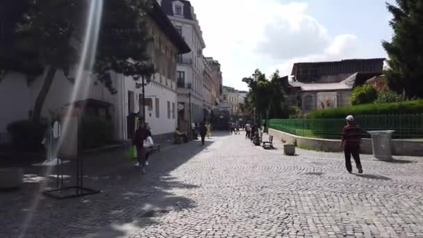 Bukarest Románia Június 2020 Videó Bukaresti Óvárosban Vagy Old Centerben — Stock videók