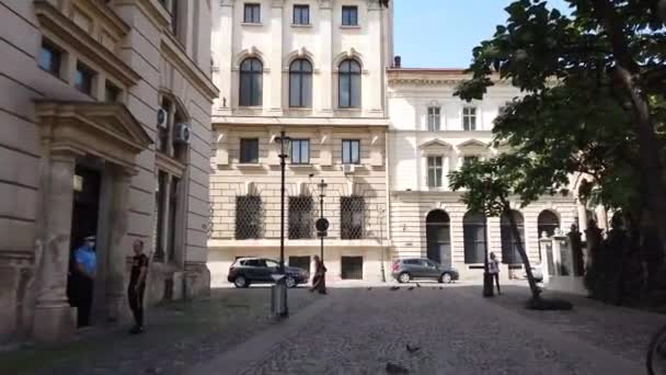 Bucarest Rumania Junio 2020 Video Caminar Casco Antiguo Centro Antiguo — Vídeos de Stock