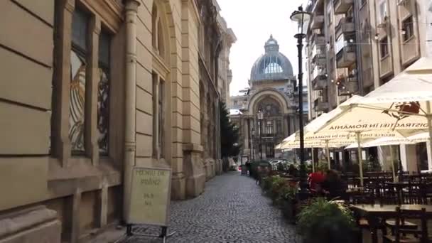 Bucarest Rumania Junio 2020 Video Caminar Casco Antiguo Centro Antiguo — Vídeo de stock